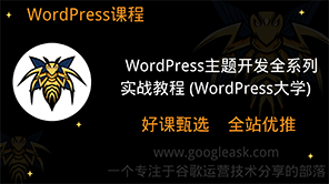 WordPress主题开发全系列实战教程（WordPress大学）【Aa-0007】