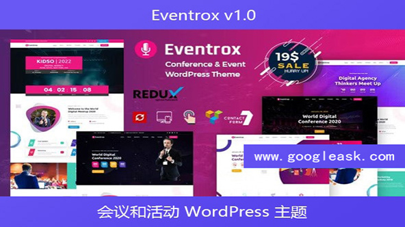 Eventrox v1.0 – 会议和活动 WordPress 主题【Ab-0013】