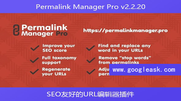 Permalink Manager Pro v2.2.20 – SEO友好的URL编辑器插件【Ba-0019】